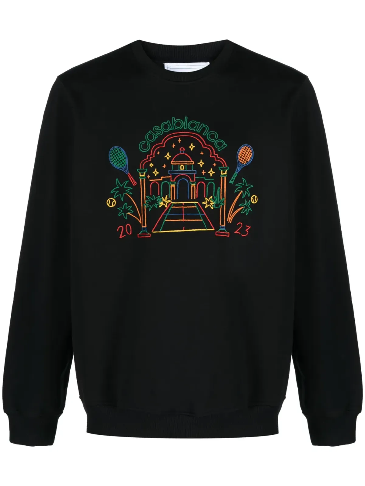 Casablanca Rainbow Crayon Temple オーガニックコットン スウェットシャツ - 画像1