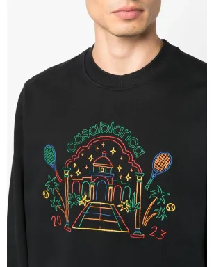 Casablanca Rainbow Crayon Temple オーガニックコットン スウェットシャツ - サムネイル5