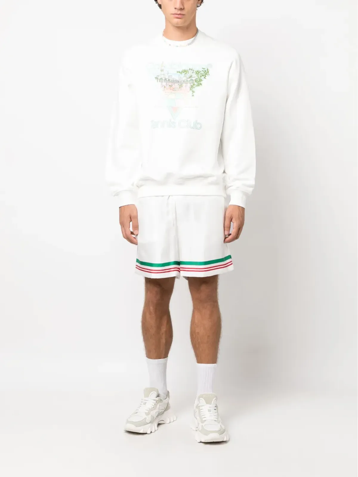 Casablanca Casa Way ドローストリングショーツ - White - 画像2