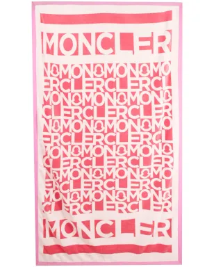 Moncler ロゴプリント コットンタオル - ピンク - サムネイル3