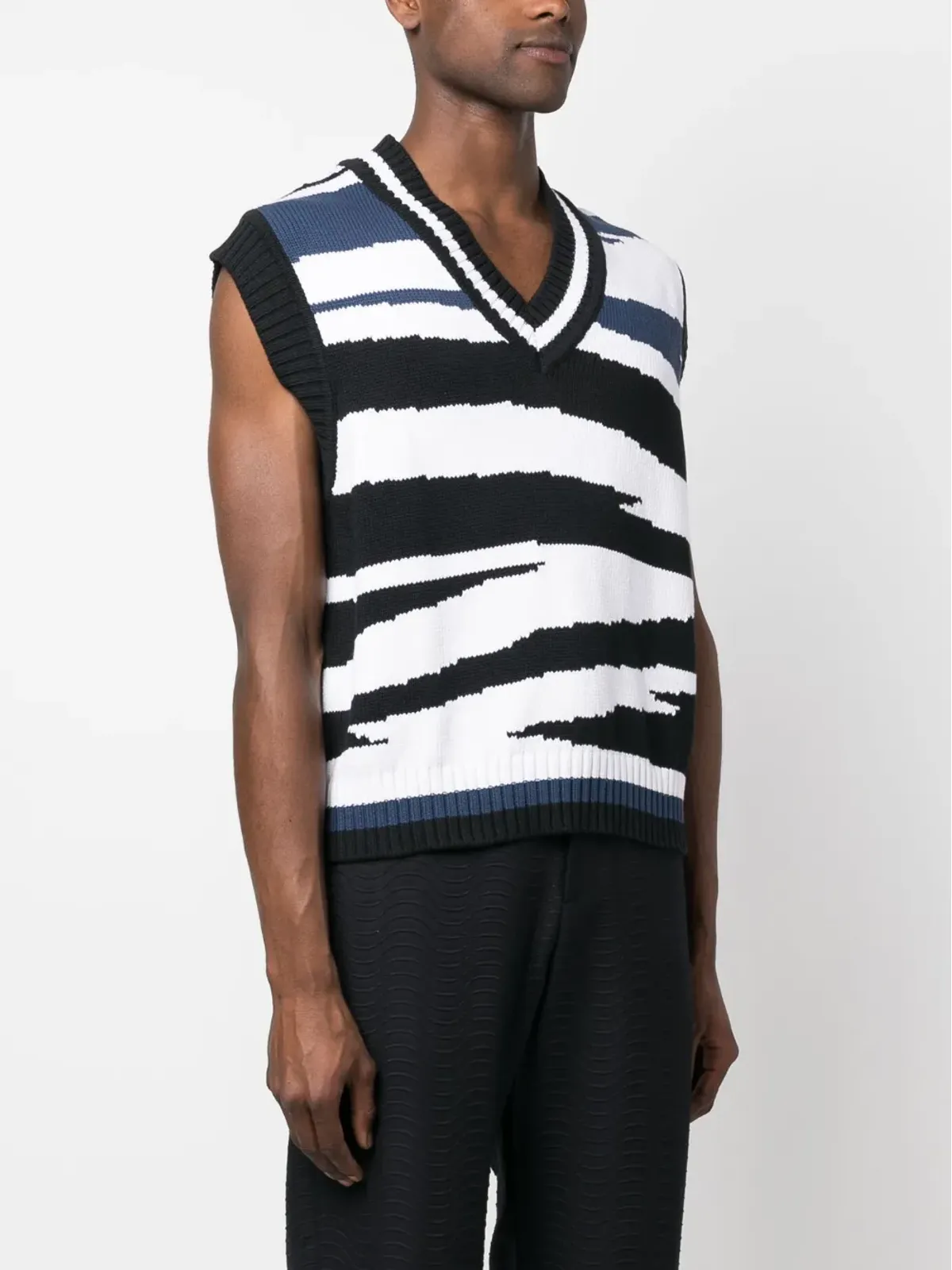 Missoni Vネック ノースリーブニットベスト - 画像3