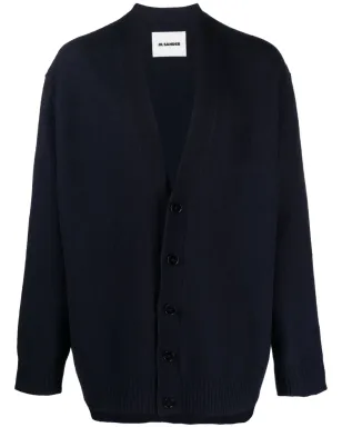 Jil Sander Vネック ウール カーディガン - サムネイル1
