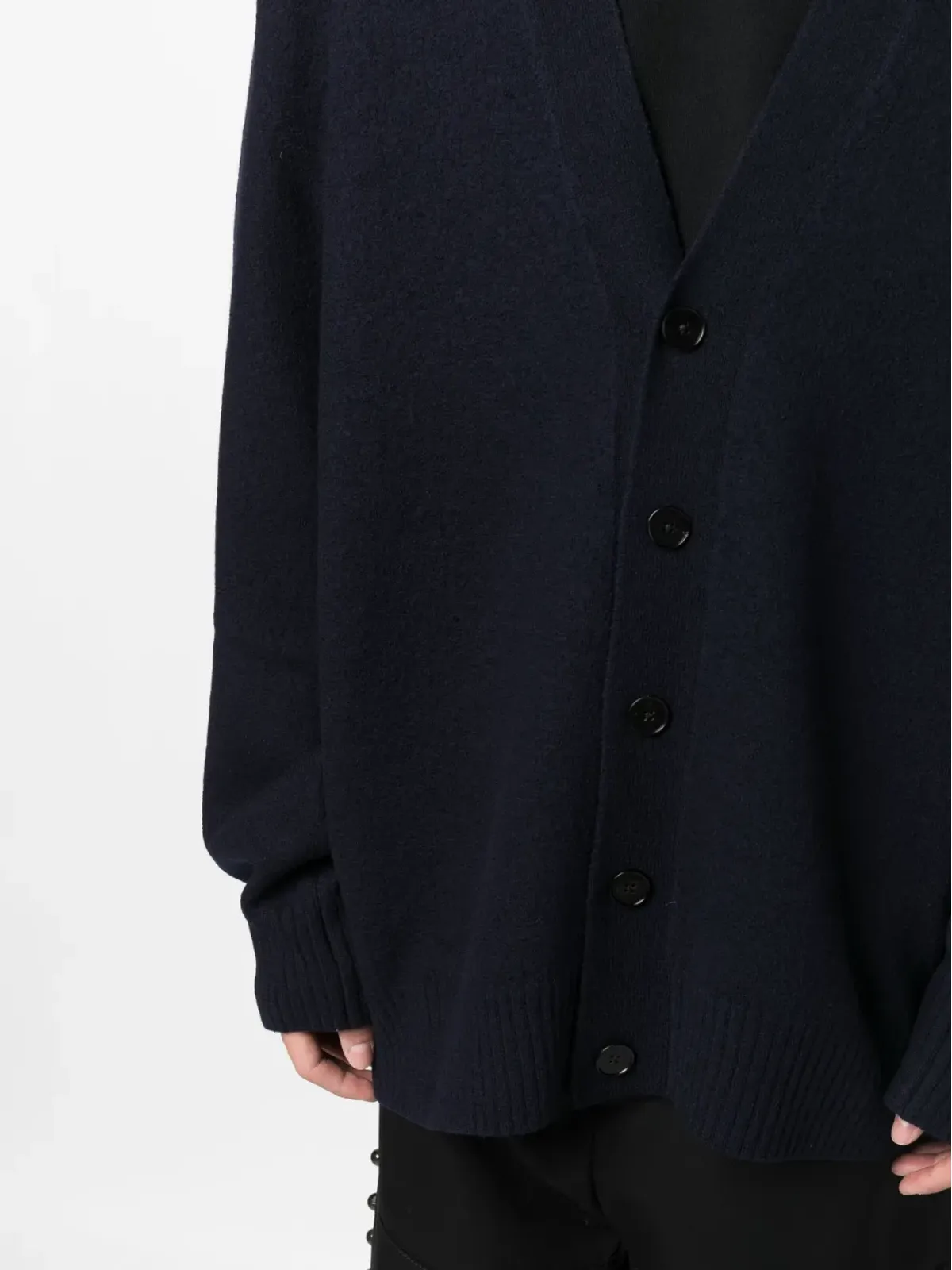 Jil Sander Vネック ウール カーディガン - 画像5