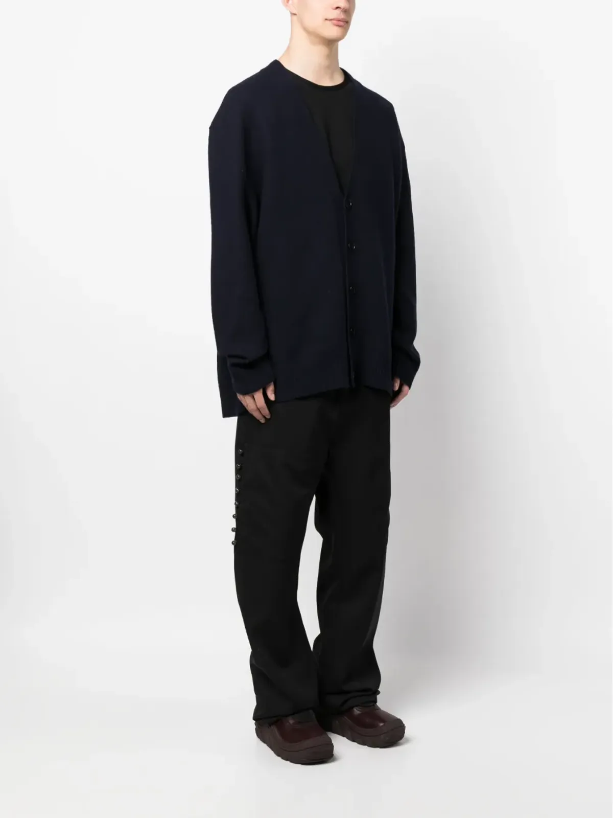 Jil Sander Vネック ウール カーディガン - 画像3