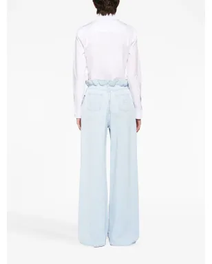 Miu Miu フリル付きワイドデニムジーンズ - サムネイル4
