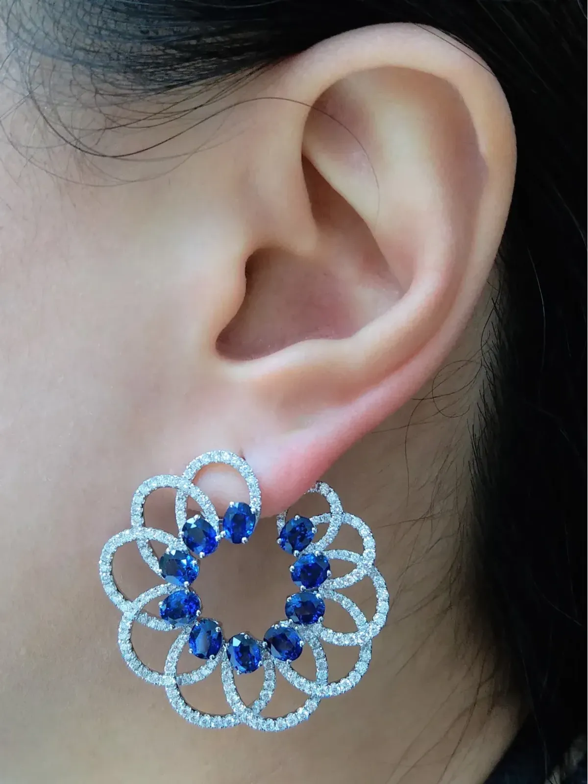 HYT Jewelry サファイア装飾イヤリング - 画像2