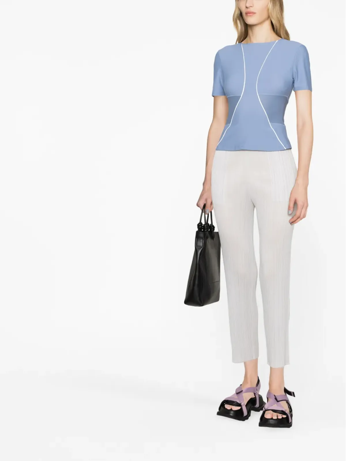 Pleats Please Issey Miyake プリーツプリーズ イッセイミヤケ プリーツクロップドパンツ - 画像2