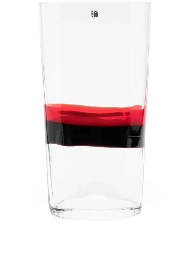 Carlo Moretti Carlo Moretti horizontal stripe-print vase - Blackの商品画像