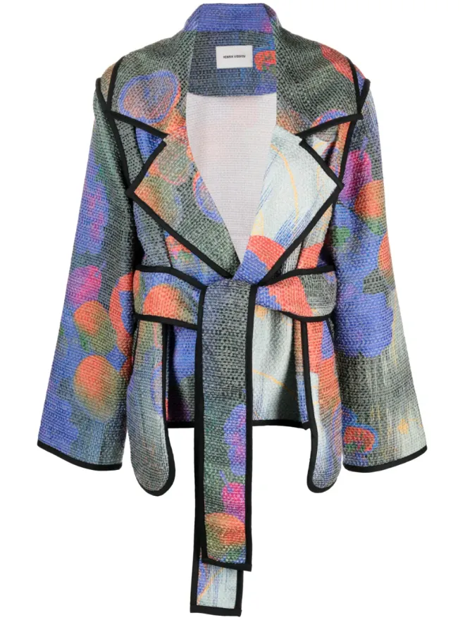Henrik Vibskov Henrik Vibskov Playa wool jacket - Blueの商品画像