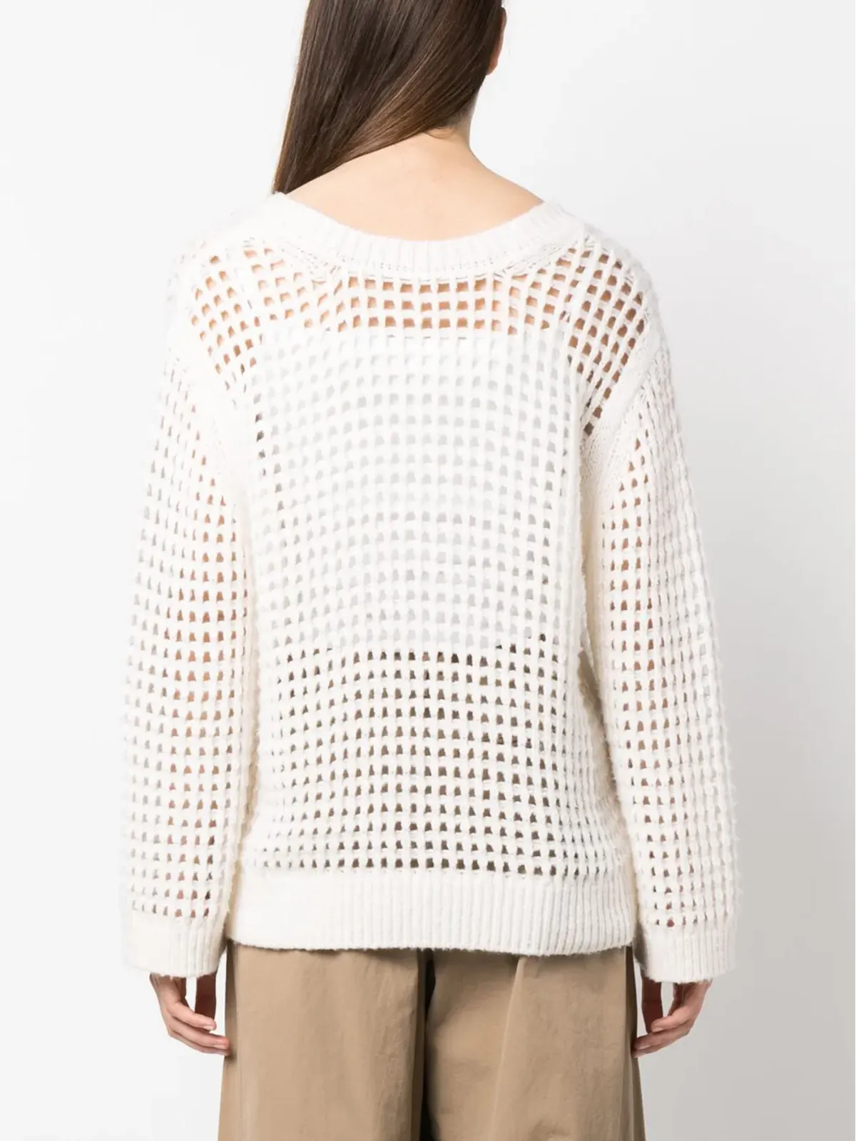 Dorothee Schumacher Vネック オープンニット スウェットシャツ - 画像4