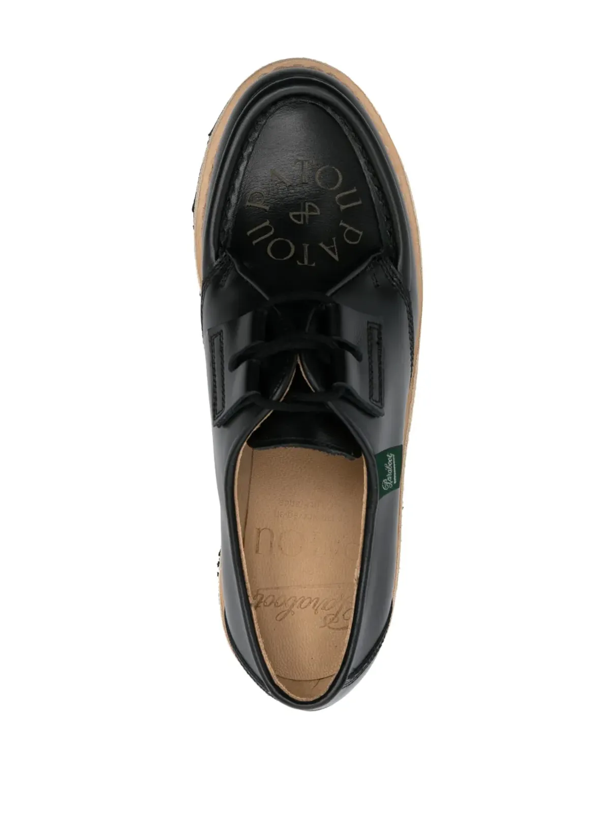 Patou x Paraboot lace-up Derby shoes - Black - 画像4