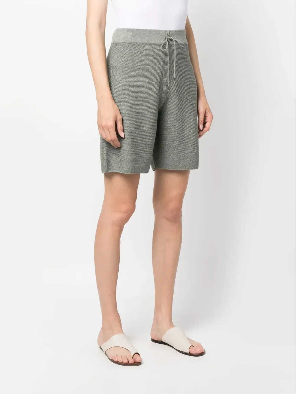 Le Tricot Perugia ドローストリングウエスト コットンショーツ - 画像3