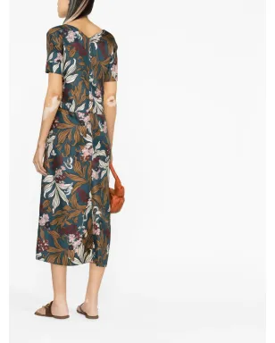 S Max Mara 花柄プリント シルク ミディドレス - サムネイル4