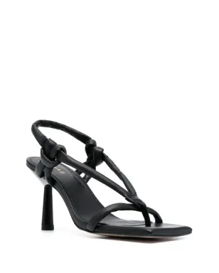 ALOHAS Sheila 90mm leather sandals - Black - サムネイル2