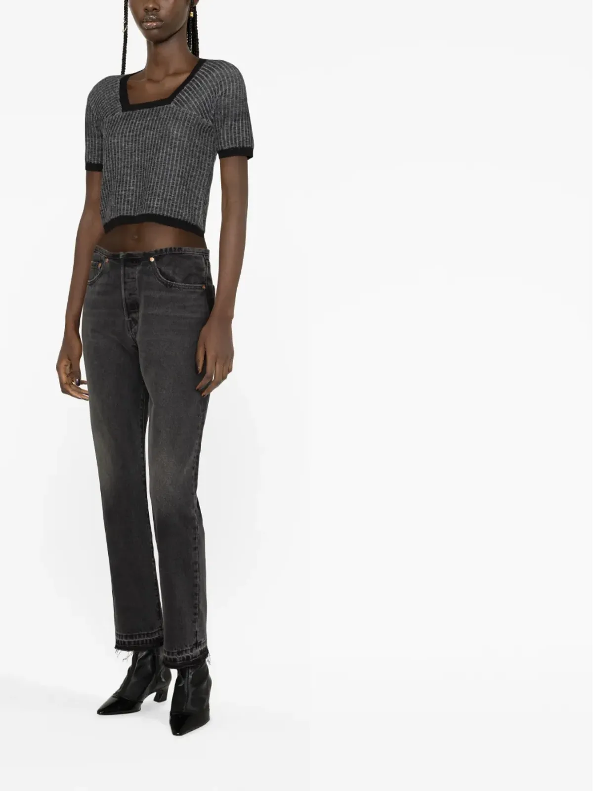 Eckhaus Latta アモレット クロップドTシャツ - 画像2