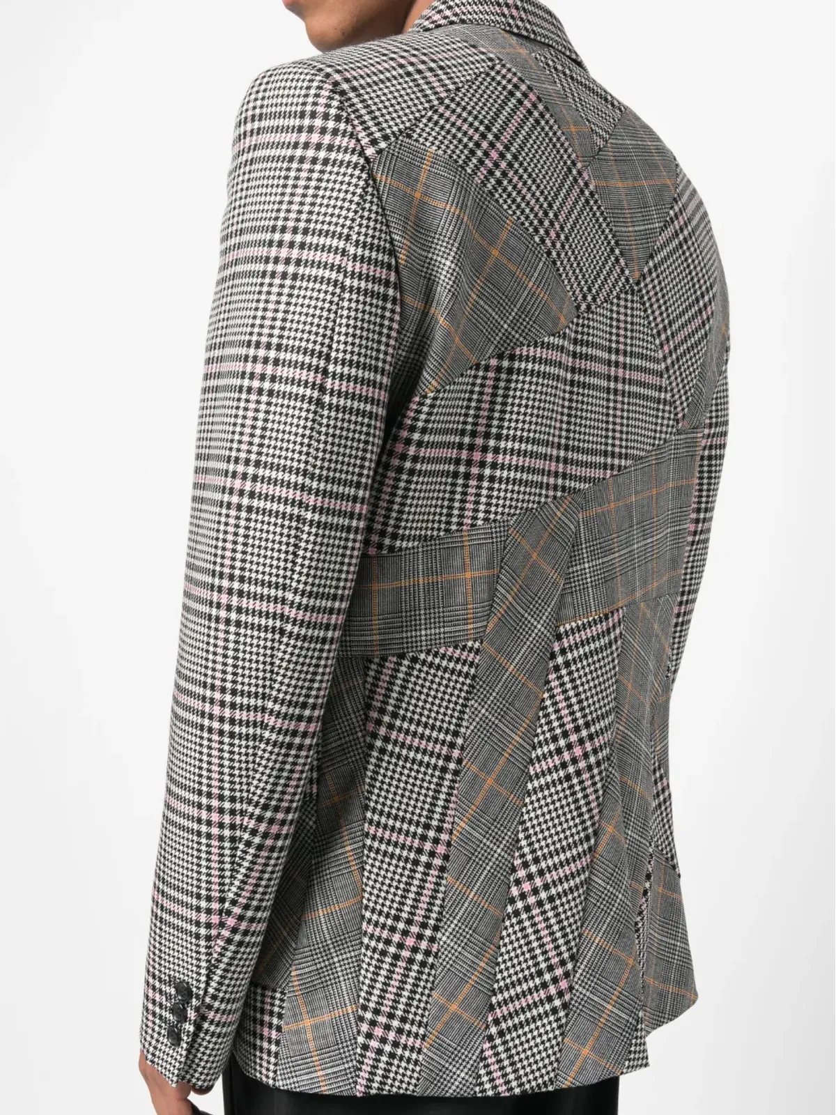 Comme des Garçons Homme Plus パッチワークディテールのチェック柄ブレザー - 画像5