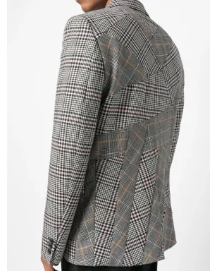 Comme des Garçons Homme Plus パッチワークディテールのチェック柄ブレザー - サムネイル5