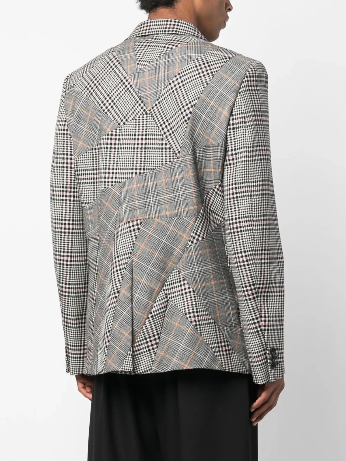 Comme des Garçons Homme Plus パッチワークディテールのチェック柄ブレザー - 画像2