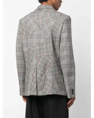 Comme des Garçons Homme Plus パッチワークディテールのチェック柄ブレザー - サムネイル2