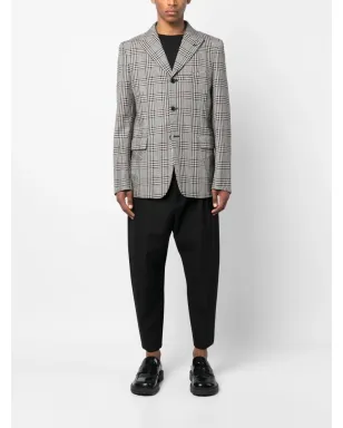 Comme des Garçons Homme Plus パッチワークディテールのチェック柄ブレザー - サムネイル3