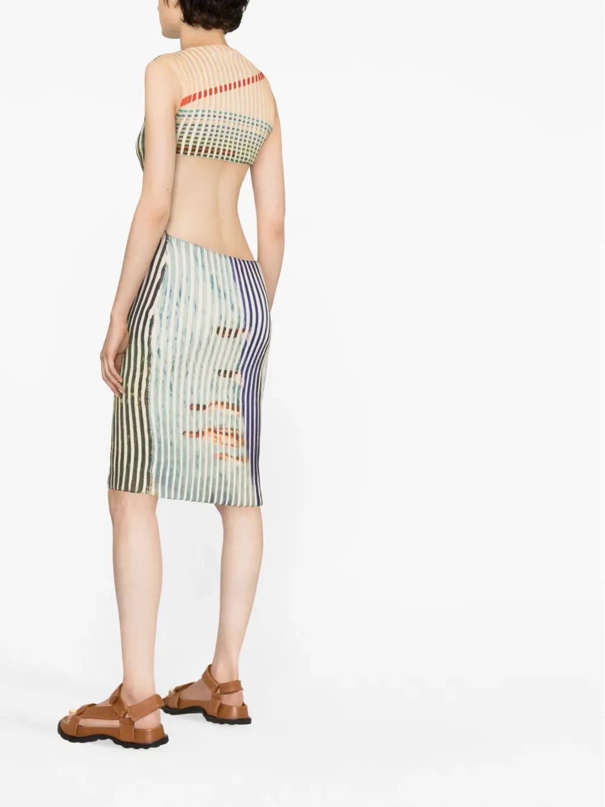Eckhaus Latta グラフィックプリントニットミディドレス - 画像3
