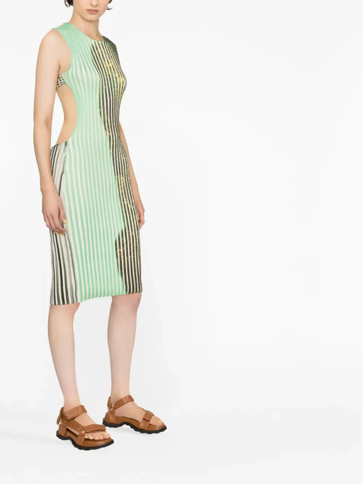 Eckhaus Latta グラフィックプリントニットミディドレス - 画像4