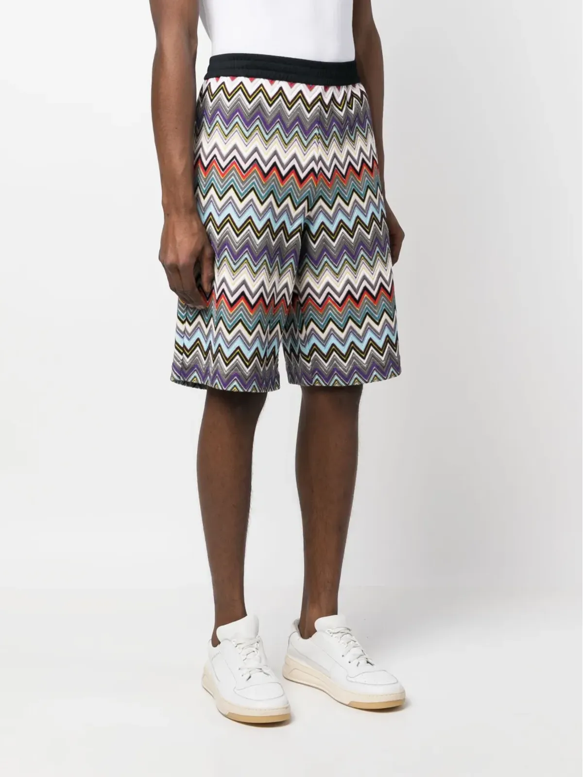Missoni ジグザグ織りのバミューダショーツ（ブラック） - 画像3