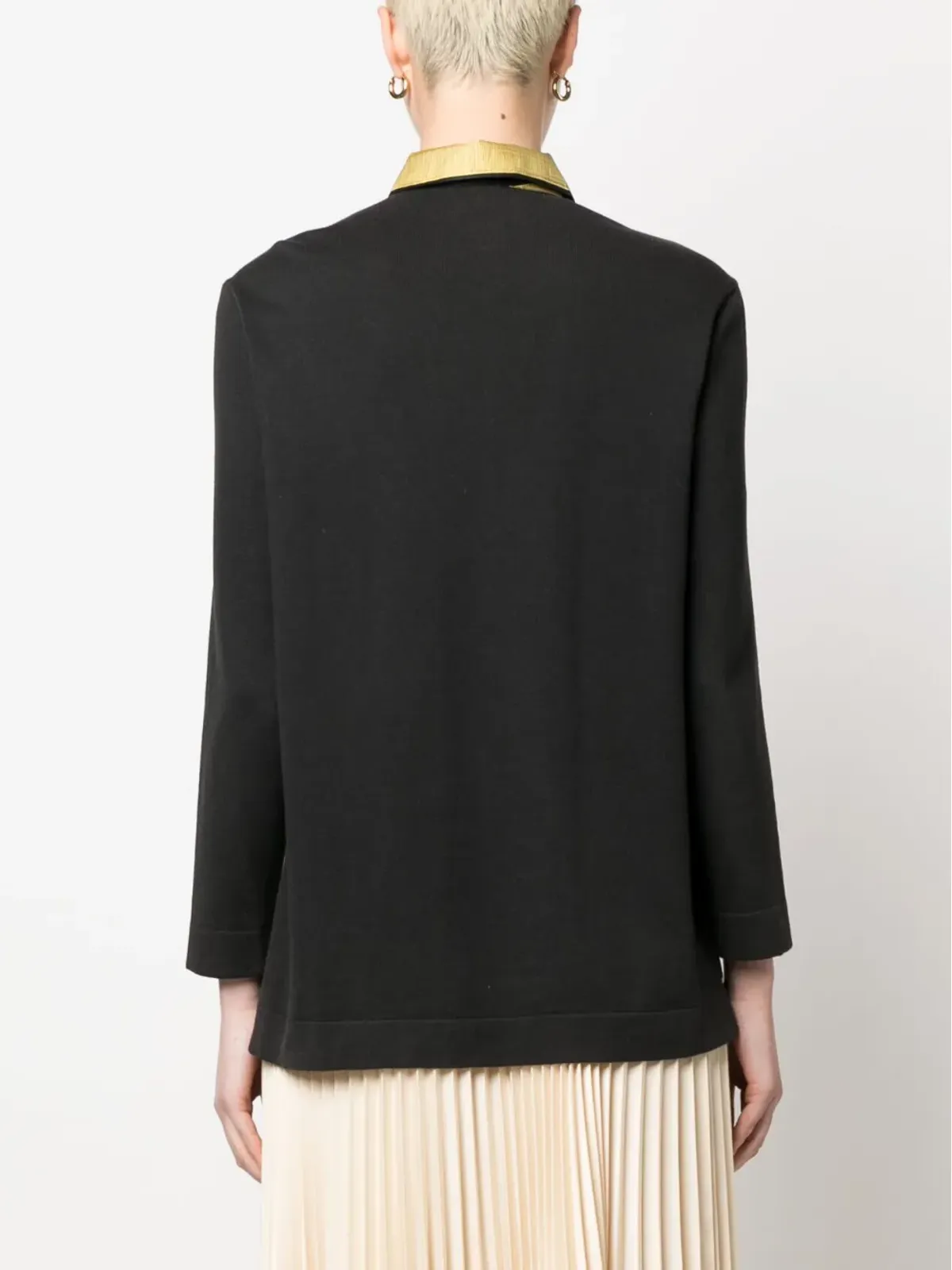 Hermès Pre-Owned 1990s Byzantine print silk shirt - Black - 画像4