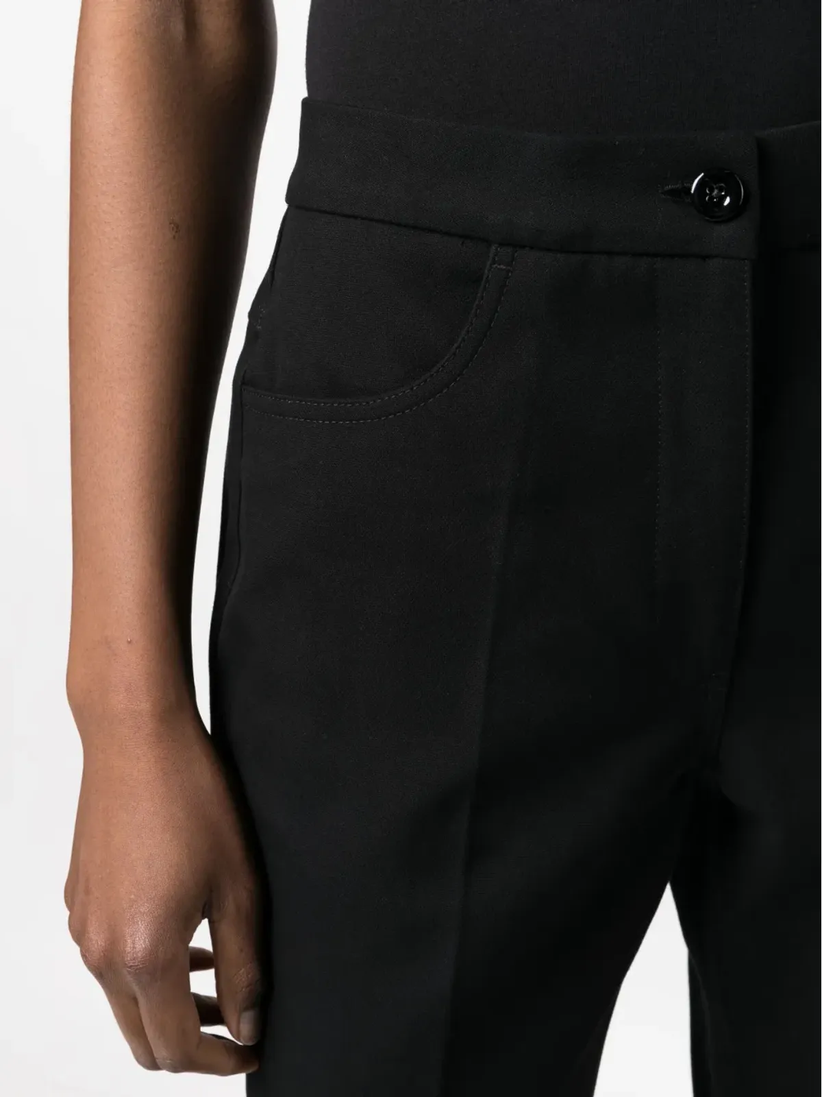 Jil Sander プリーツ加工フレアクロップドパンツ - 画像5