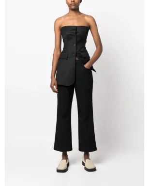 Jil Sander プリーツ加工フレアクロップドパンツ - サムネイル2