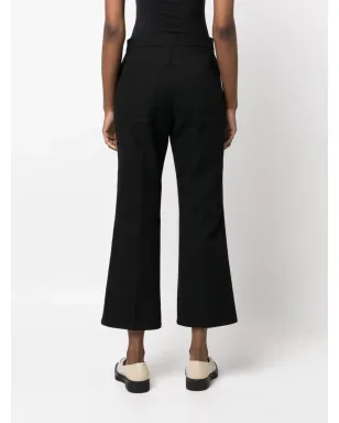 Jil Sander プリーツ加工フレアクロップドパンツ - サムネイル4