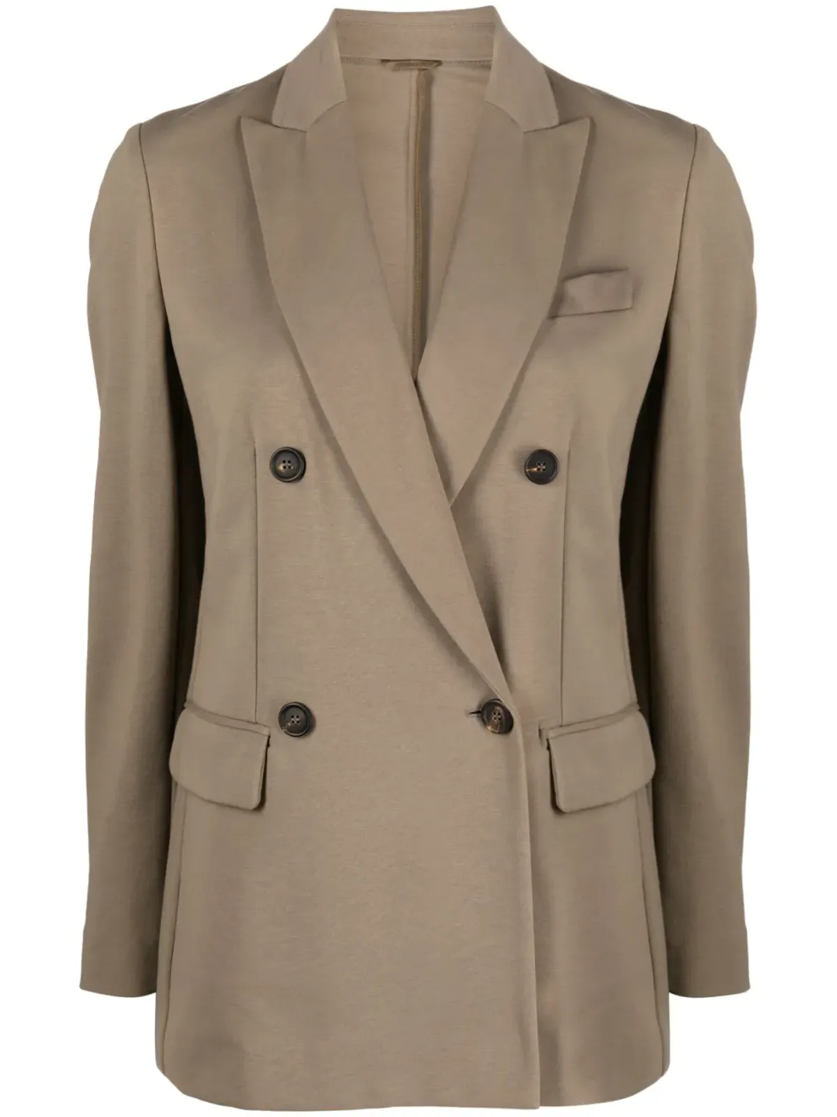 Brunello Cucinelli ダブルブレスト コットンブレンド ブレザー - 画像1