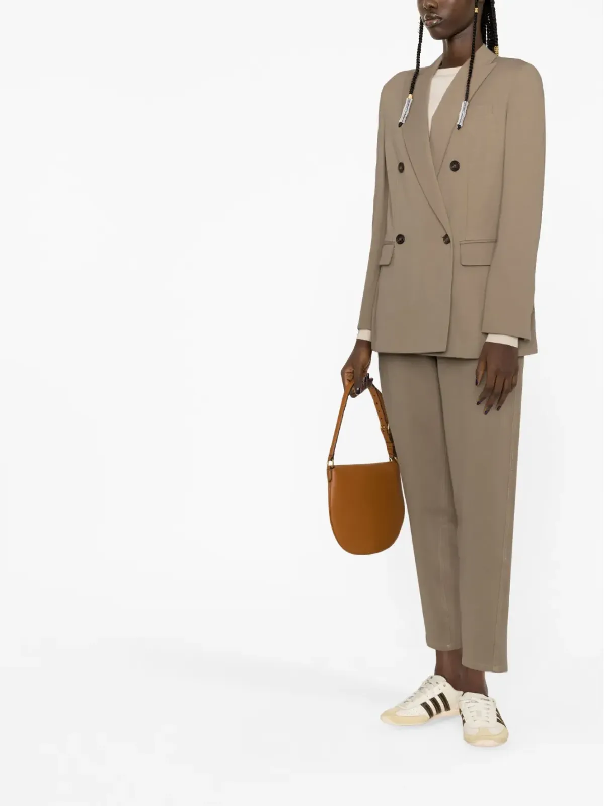 Brunello Cucinelli ダブルブレスト コットンブレンド ブレザー - 画像4