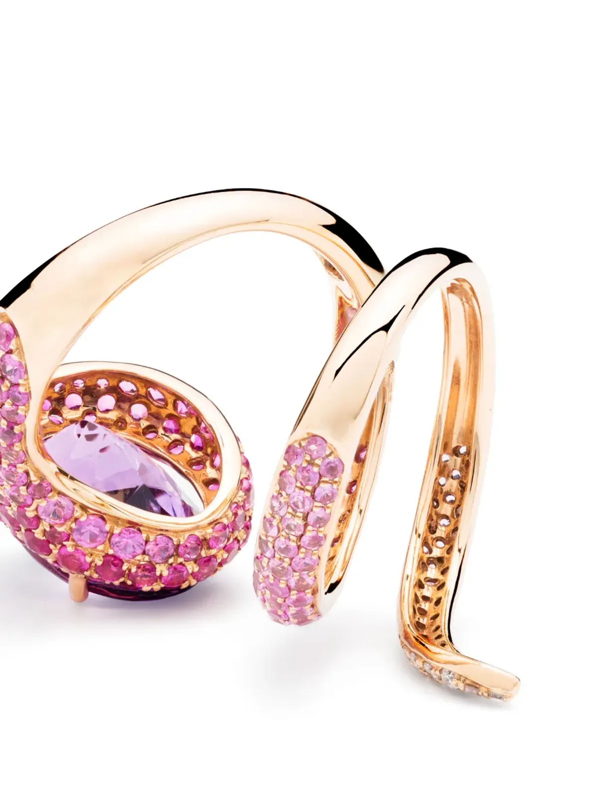 Stefere 18K ローズゴールド マルチストーンリング - 画像4