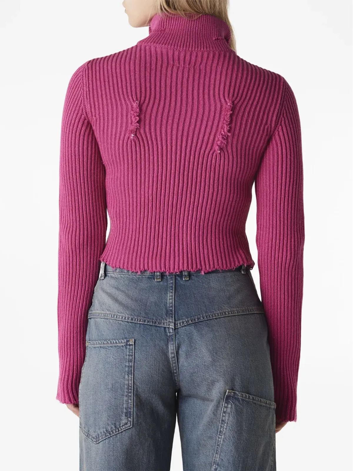 MM6 Maison Margiela ジップアップ クロップド カーディガン - 画像3