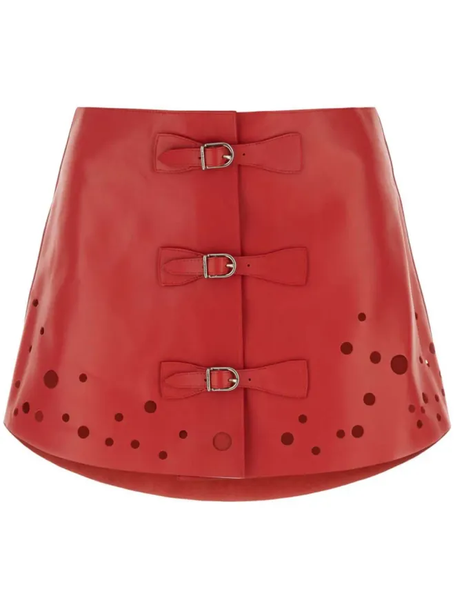 Durazzi Milano Durazzi Milano パンチングレザーミニスカートの商品画像