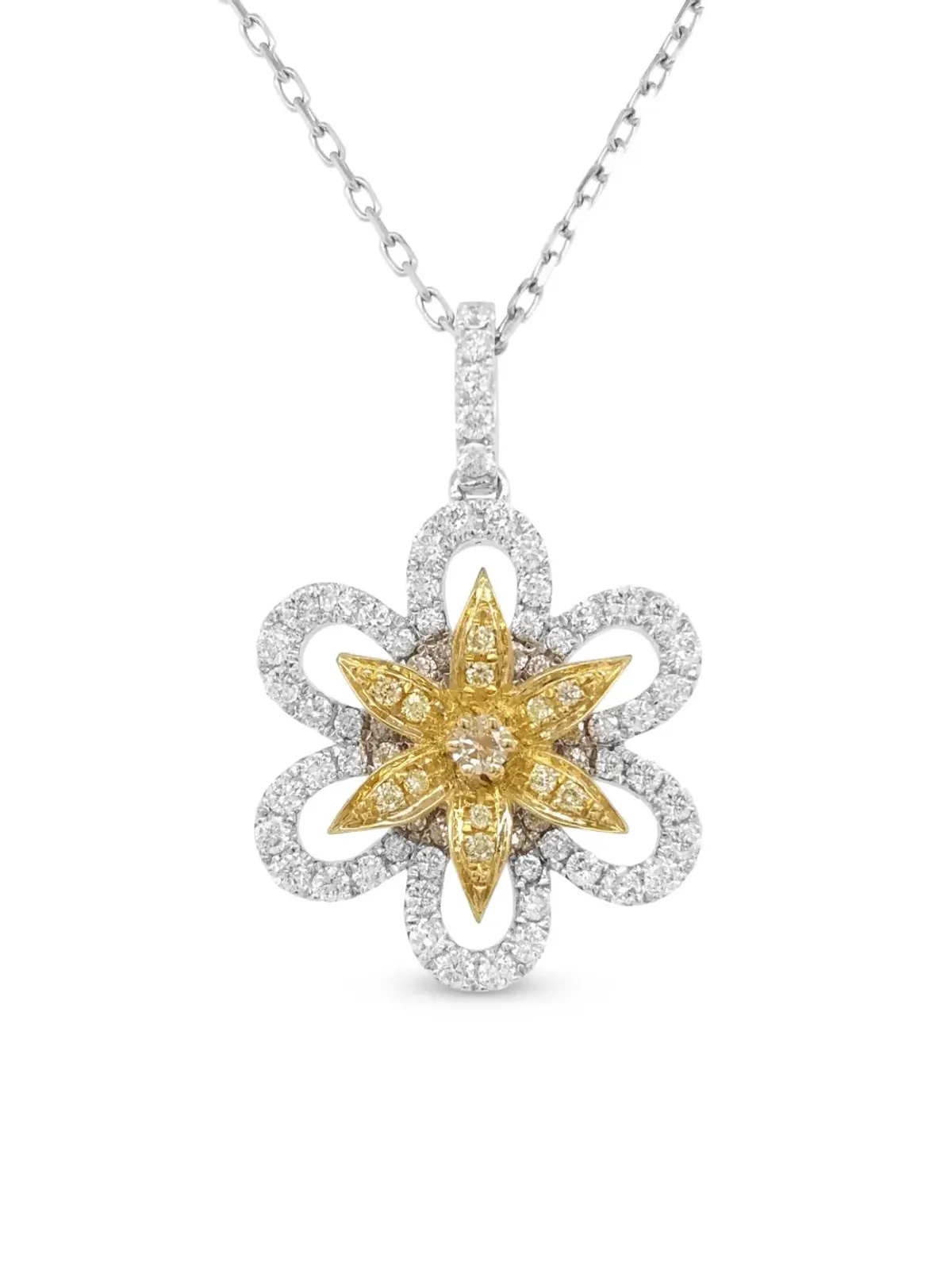 HYT Jewelry 花モチーフ ダイヤモンド ネックレス - 画像1