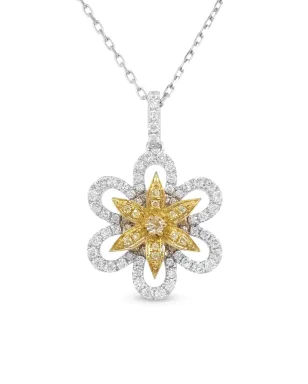 HYT Jewelry 花モチーフ ダイヤモンド ネックレス - サムネイル1