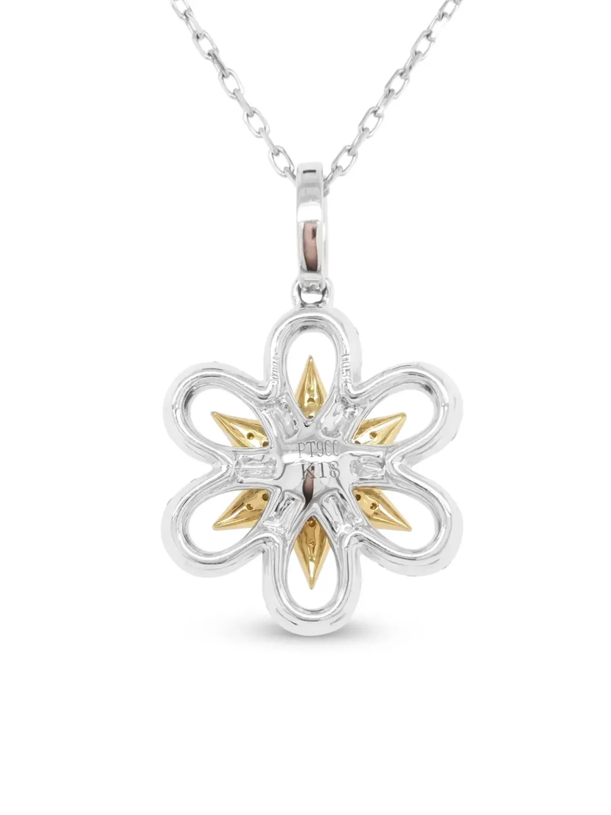 HYT Jewelry 花モチーフ ダイヤモンド ネックレス - 画像2