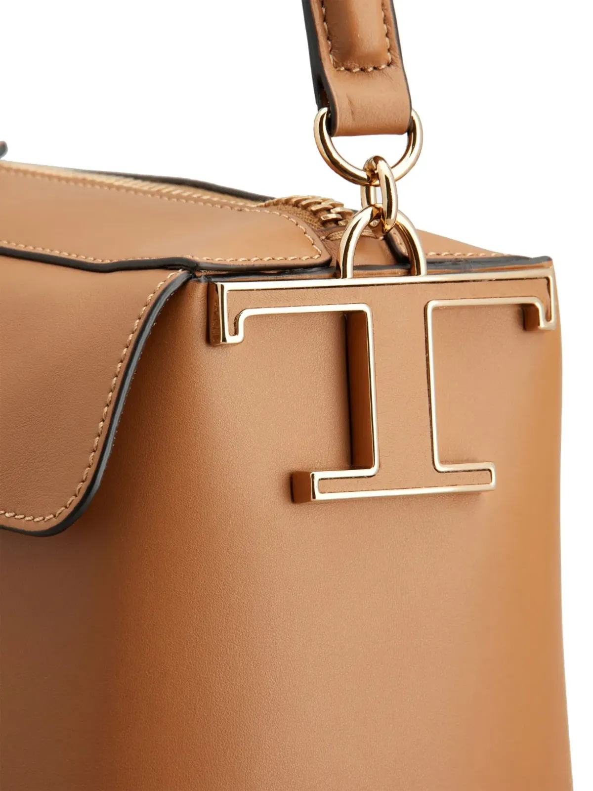 Tod's ボストン T Case レザー ショルダーバッグ - 画像5