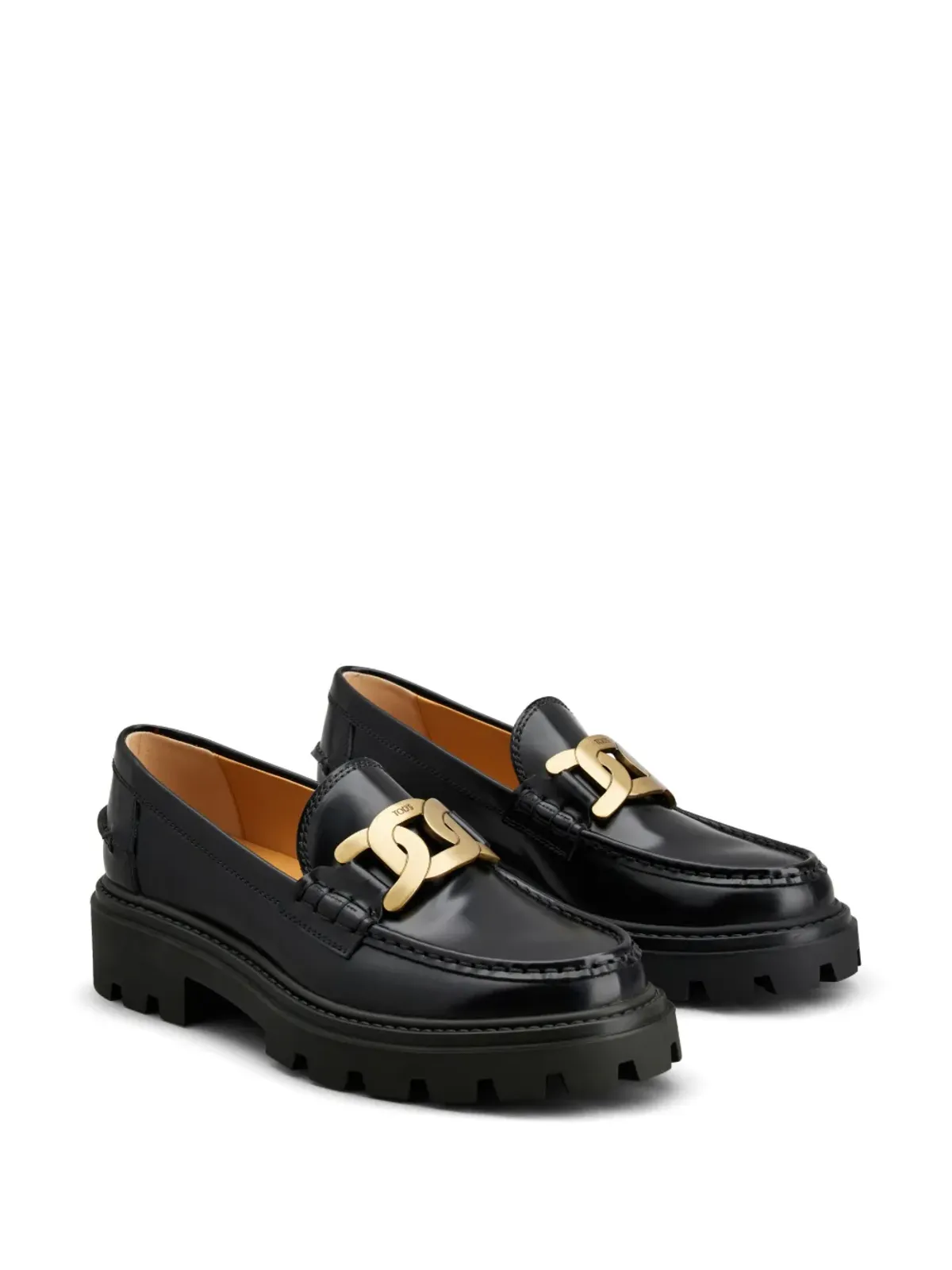 Tod's ゴンマペサンテ レザー ローファー ブラック - 画像2