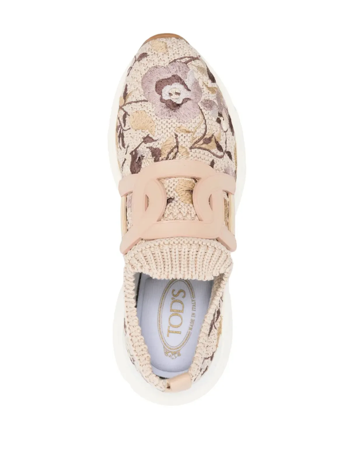 Tod's 花柄刺繍スリップオンスニーカー - 画像4