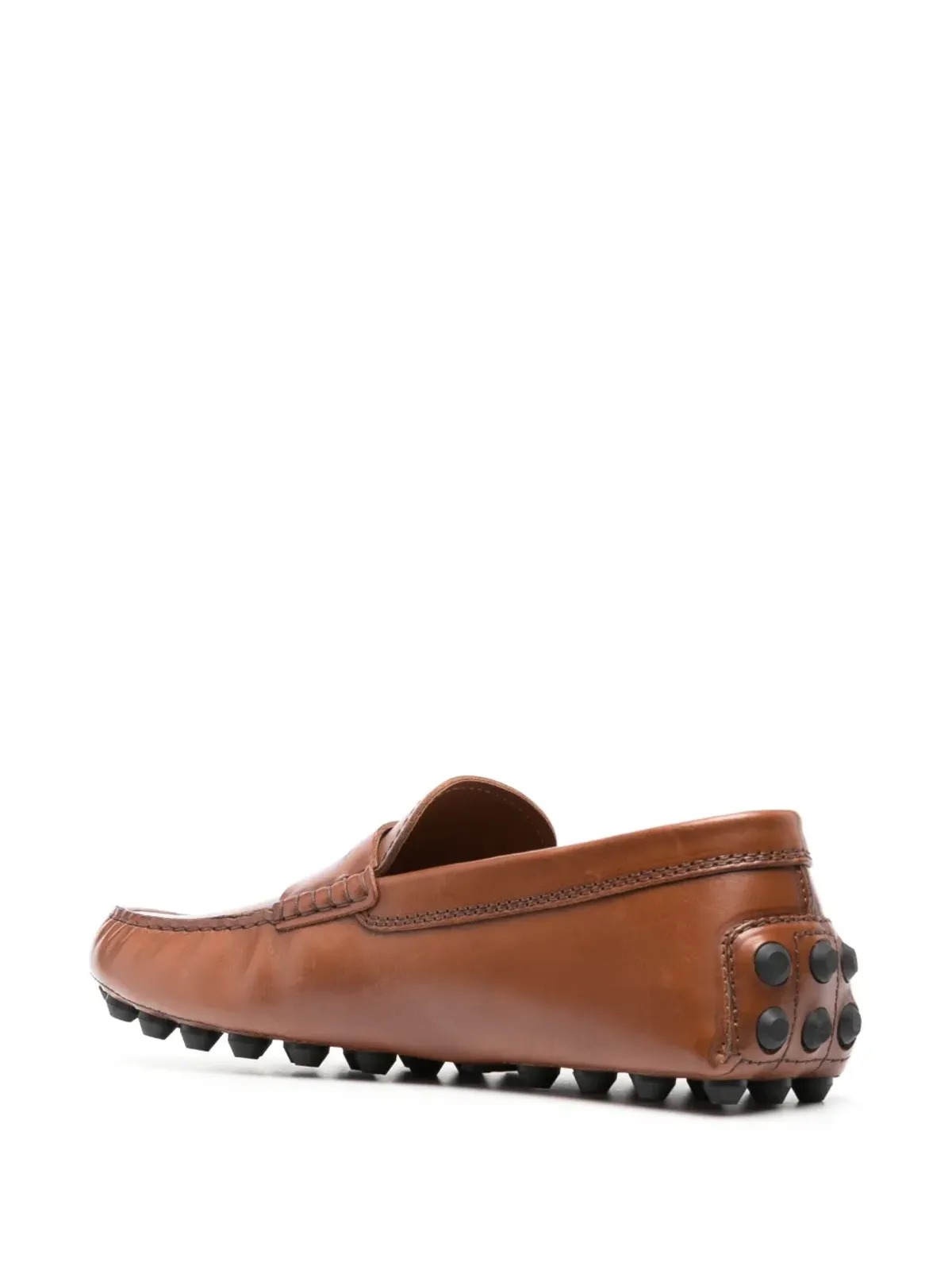 Tod's ゴンミーノ バブル レザー ドライビング モカシン ブラウン - 画像3