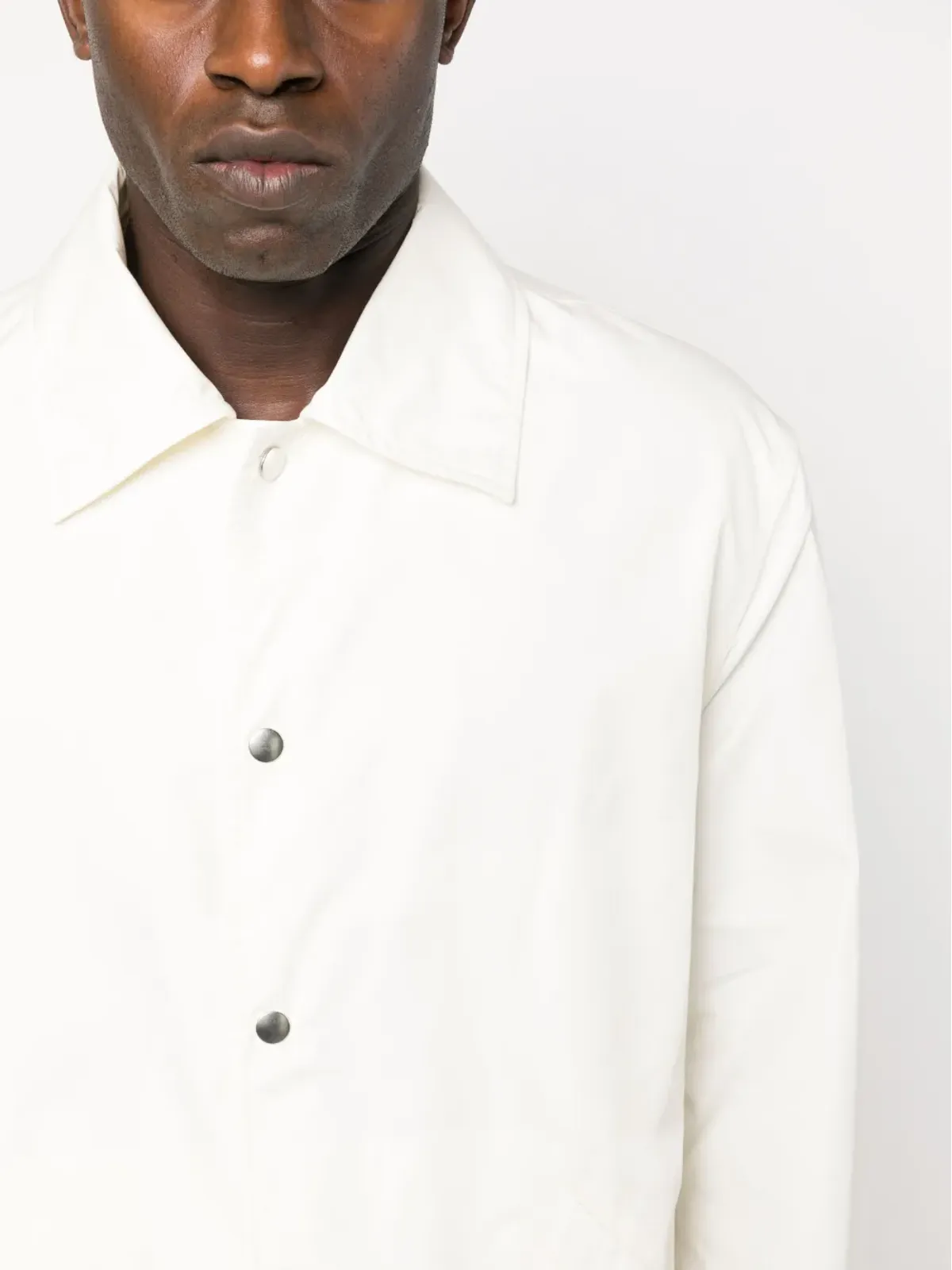 Jil Sander ロゴプリント コットン シャツジャケット - 画像5