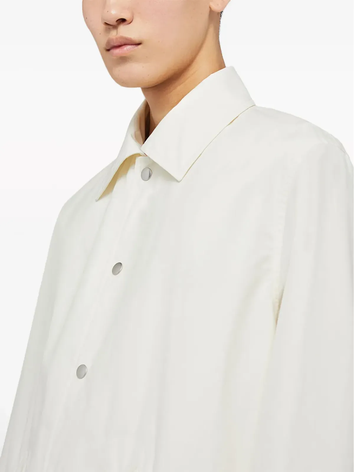 Jil Sander ロゴプリント コットン シャツジャケット - 画像3