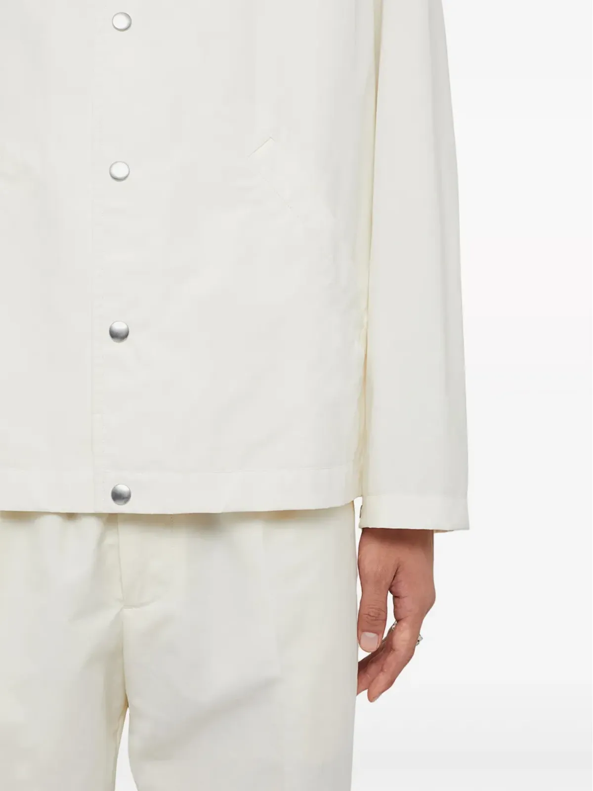 Jil Sander ロゴプリント コットン シャツジャケット - 画像4
