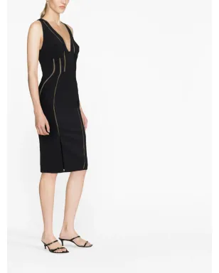 Elisabetta Franchi レーストリム ミディドレス - サムネイル3