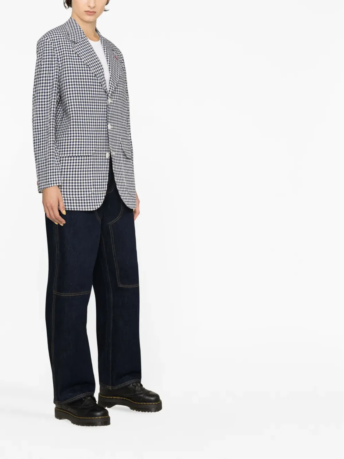 Kenzo ギンガムチェックのシングルブレストブレザー - 画像4