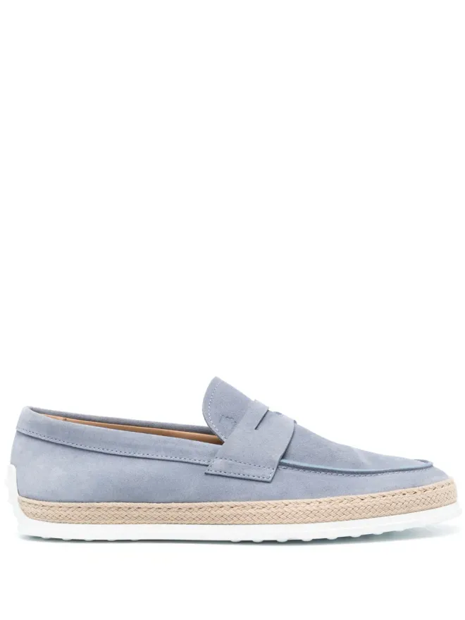 Tod's Tod's ペニースロット スエード ローファー ブルーの商品画像