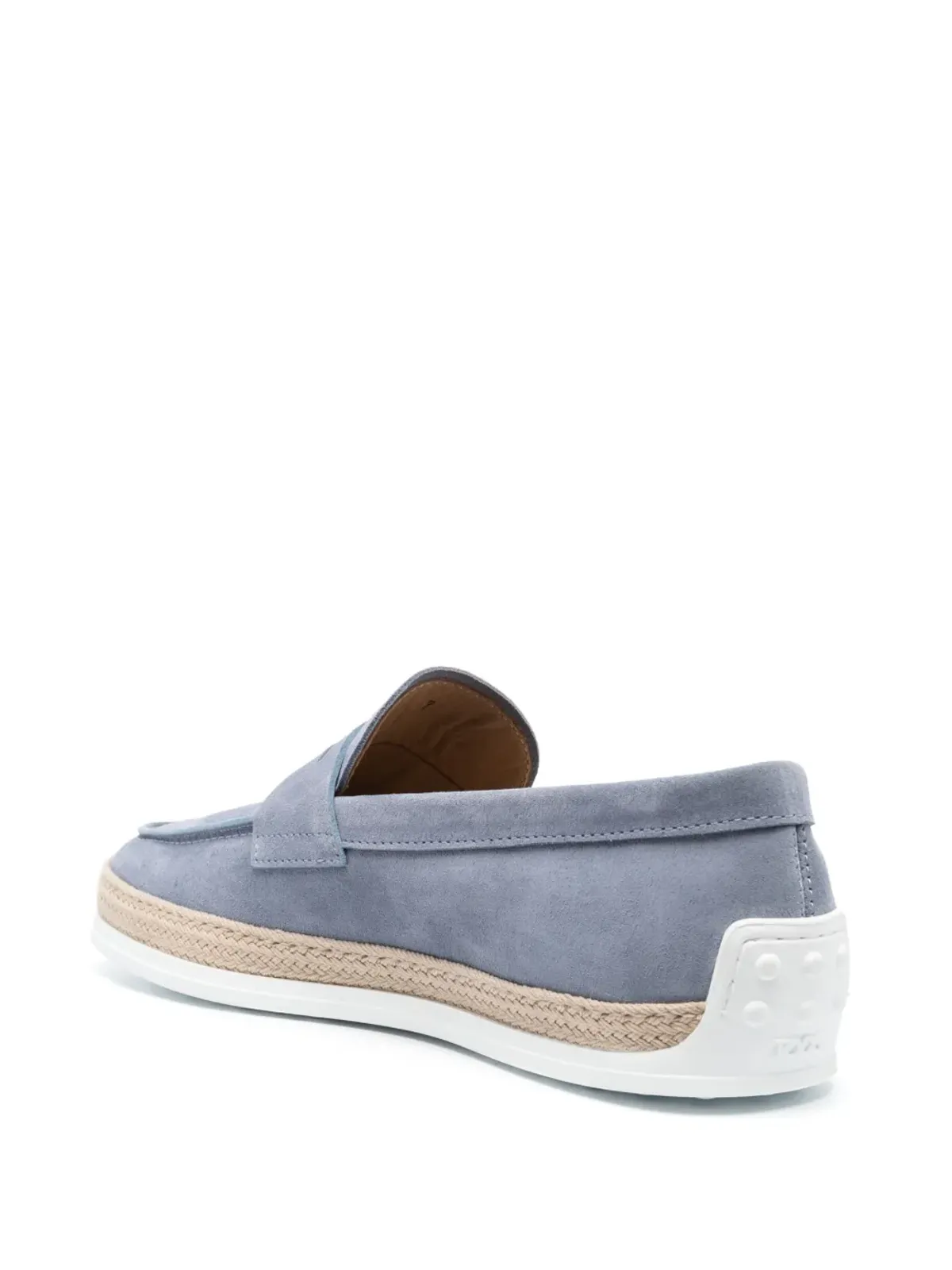 Tod's ペニースロット スエード ローファー ブルー - 画像3
